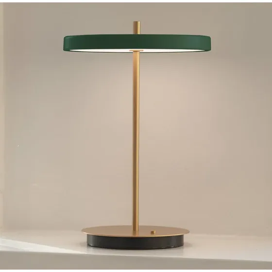 UMAGE Lampe à poser LED Asteria Move Vert Forêt/Laiton 31cm
