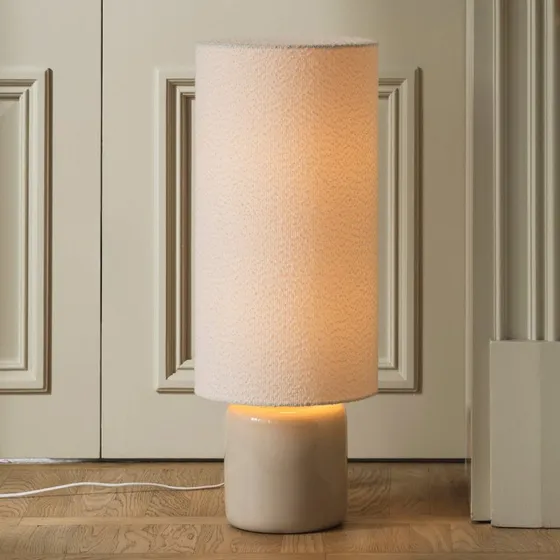 Globen Lighting Lampe de table Florian, blanc/beige, 80 cm