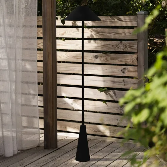 Globen Lighting Lampadaire d'extérieur rechargeable Cannes, Noir, IP54
