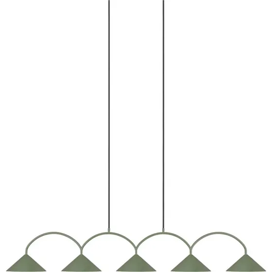 Globen Lighting Suspension Curve 5 Verte - Design Géométrique
