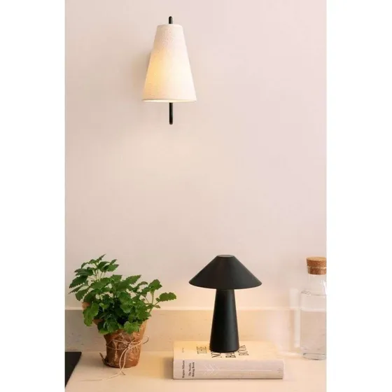 Globen Lighting Lampe à poser rechargeable Cannes, Noir, 26 cm