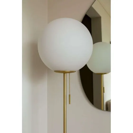 Globen Lighting Lampe sur pied Torrano en Travertin et Verre