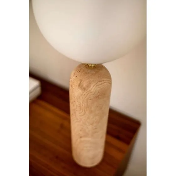 Lampe à poser Torrano Globen Lighting en Travertin et Verre