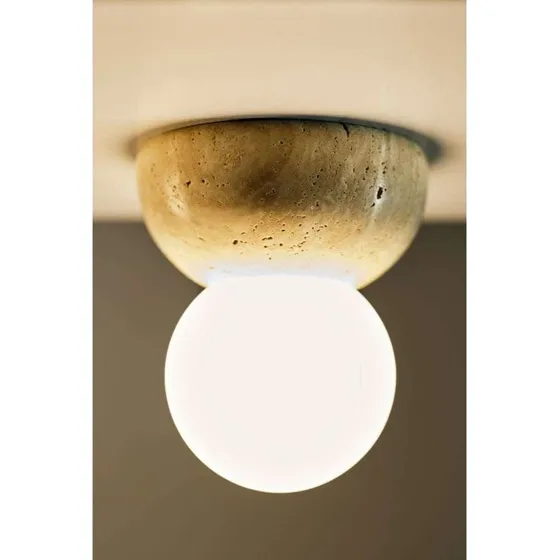 Globen Lighting Applique murale Torrano 13 cm Beige Travertin