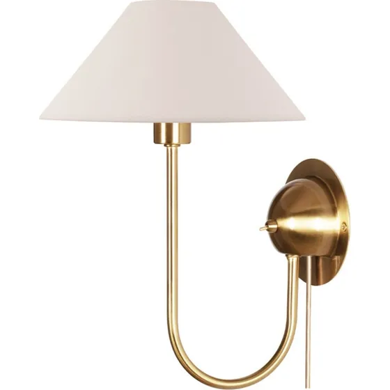 Applique murale Iris Cream de Globen Lighting - Laiton et Coton
