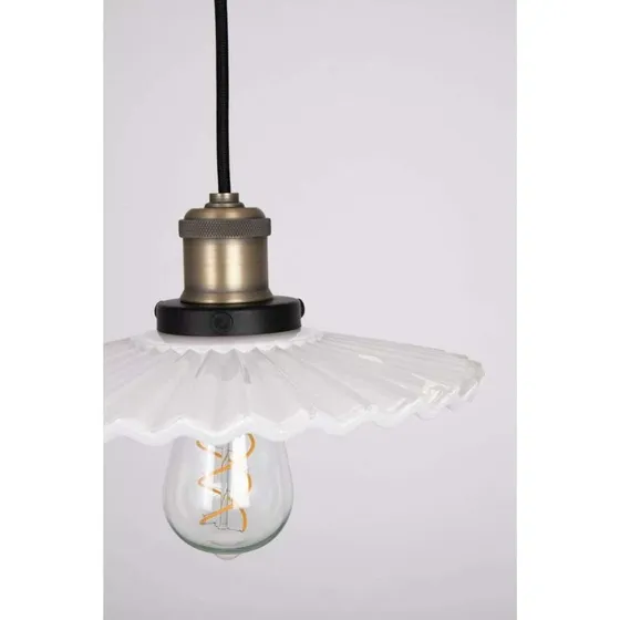 Globen Lighting Suspension Cobbler 25 - Blanc et Laiton Antique