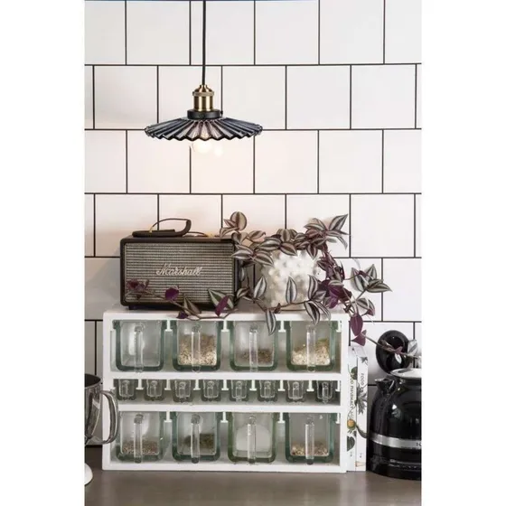 Globen Lighting Suspension Cobbler 25 - Verre fumé et Laiton