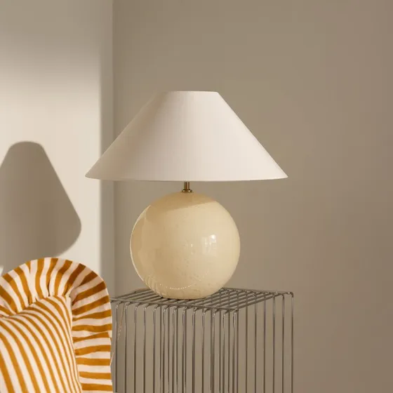 Globen Lighting Lampe à poser IRIS, Crème, 45 cm