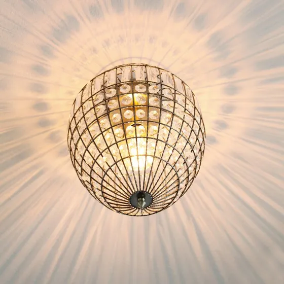 Plafonnier Rydéns Amadeus Antique, Verre et Métal, Dimmable