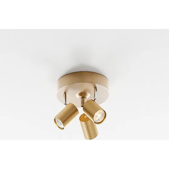 Rydéns Correct 3 Plafonnier Doré - Design Moderne et Épuré