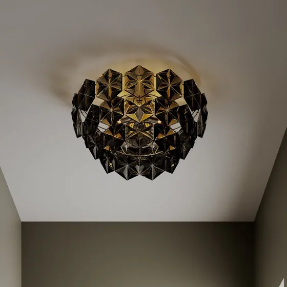 Rydéns Plafonnier Monarque Chrome et Noir