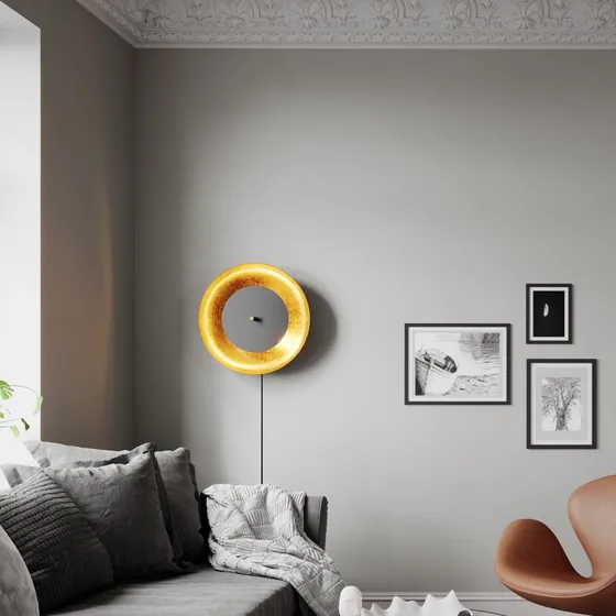 By Rydéns Applique Murale Shelby Noir et Doré - 50 cm