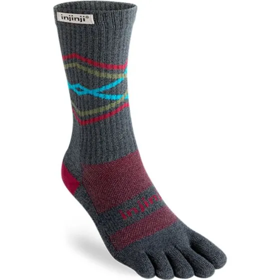Injinji Chaussettes de Trail Mini-Crew Noires