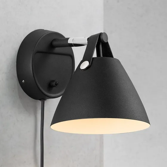 DFTP by Nordlux Applique murale Strap 15 - Noir et Cuir