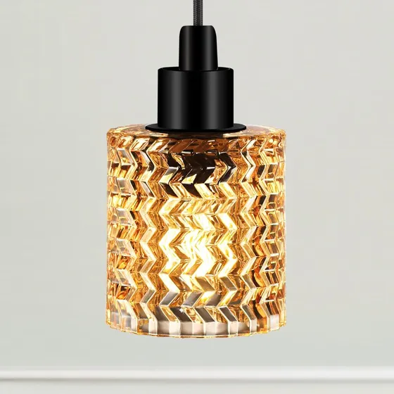 Nordlux Suspension Hollywood - Verre Ambre - Design Rétro