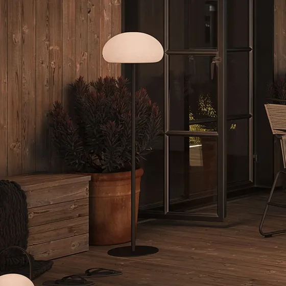 Nordlux Luminaire de terrasse LED Sponge rechargeable, Noir/Blanc