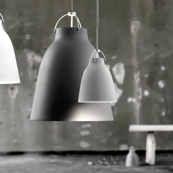 Fritz Hansen Suspension Caravaggio P1 Gris Mat