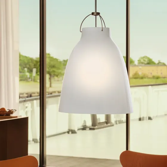 Fritz Hansen Suspension Caravaggio P3 Verre Opale Ø 40 cm