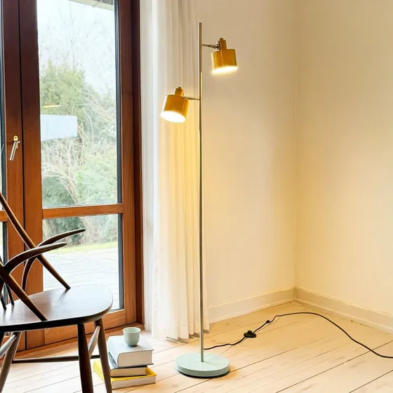 Dyberg Larsen Lampadaire Ocean - Style Rétro Curry et Turquoise