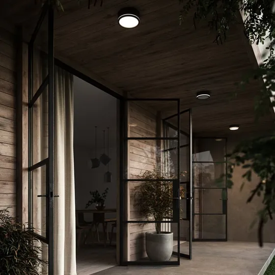 Nordlux Applique LED Ava Smart Noire - Éclairage Intelligent IP54