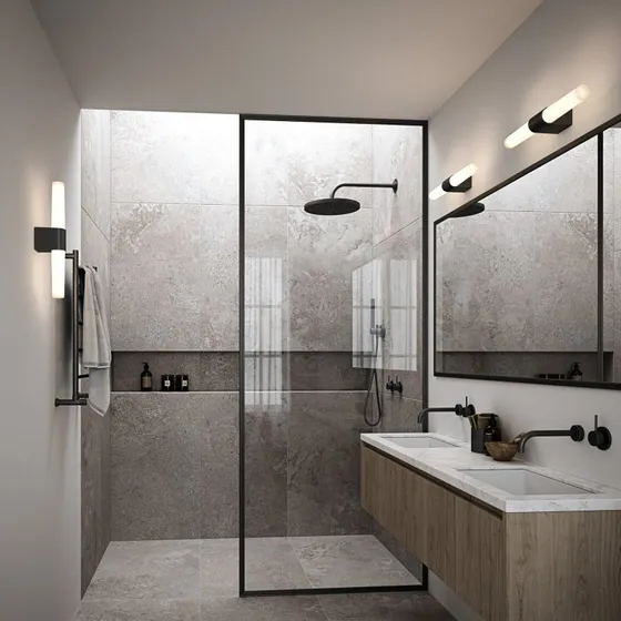 Nordlux Helva Double Basic Applique Murale LED Noire IP44