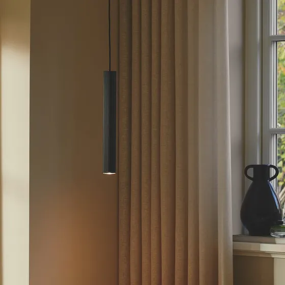 Nordlux Vico Suspension Black - Lampe en Aluminium Striée