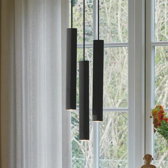 Nordlux Vico 3 Suspension Noire - Design Scandinave Minimaliste
