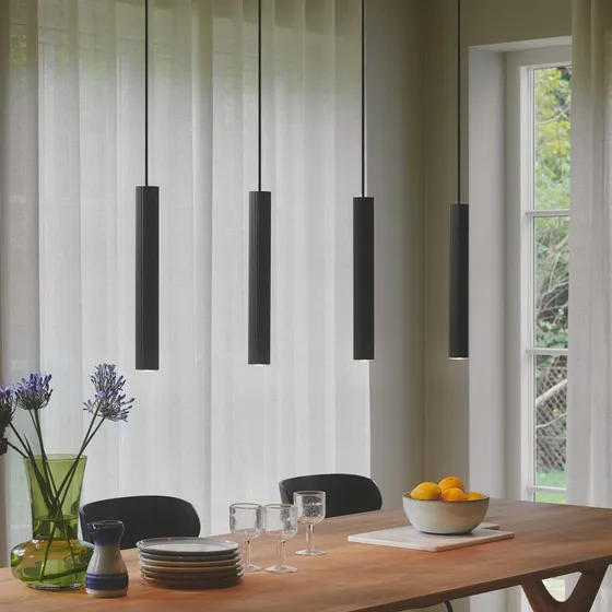Nordlux Vico Suspension 4 Lampes Noir - Design Scandinave