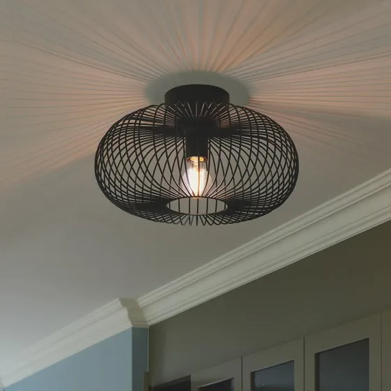 Nordlux Beroni Plafonnier Noir en Métal - Design Minimaliste