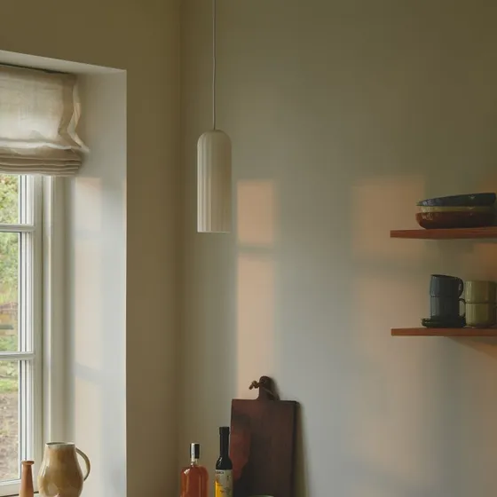 Nordlux Suspension Miella White - Verre Strié - Blanc
