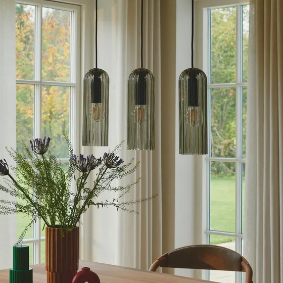 Nordlux Miella 3 Suspension Rail Verre Fumé