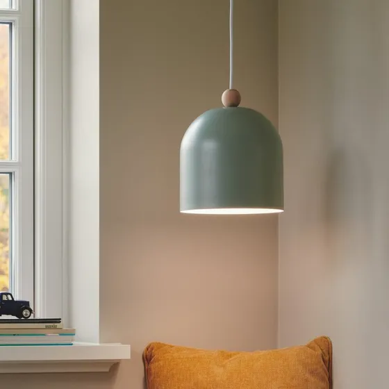 Nordlux Suspension Gaston - Vert Dusty - Métal et Bois