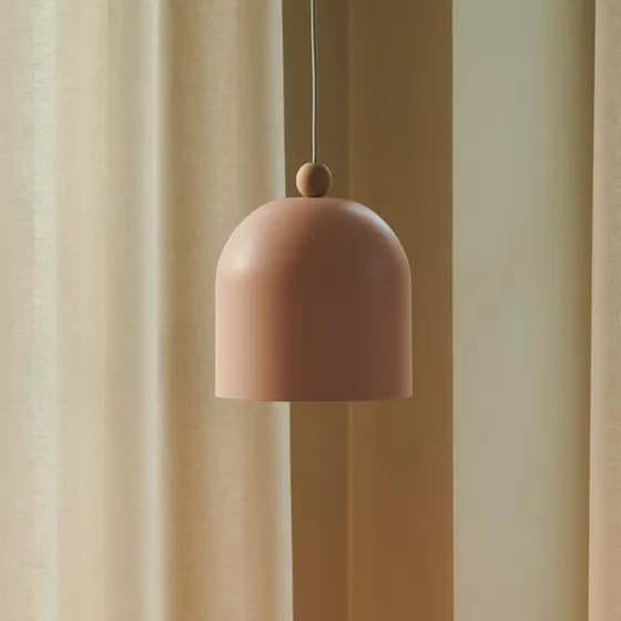 Nordlux Suspension Gaston - Rose Poudré - Métal et Bois