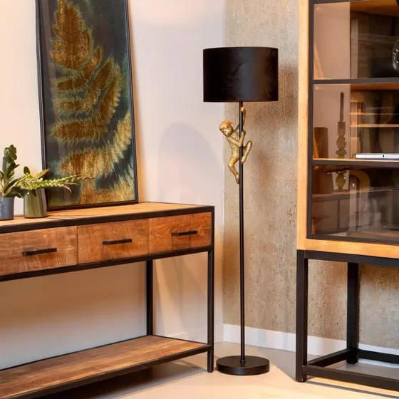 Lucide Lampadaire Extravaganza Chimp - Noir et Or