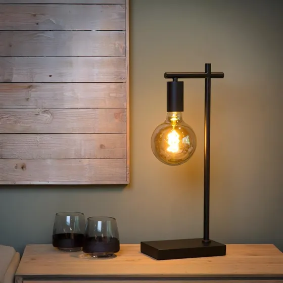 Lucide LEANNE - Lampe de table noire - 52 cm