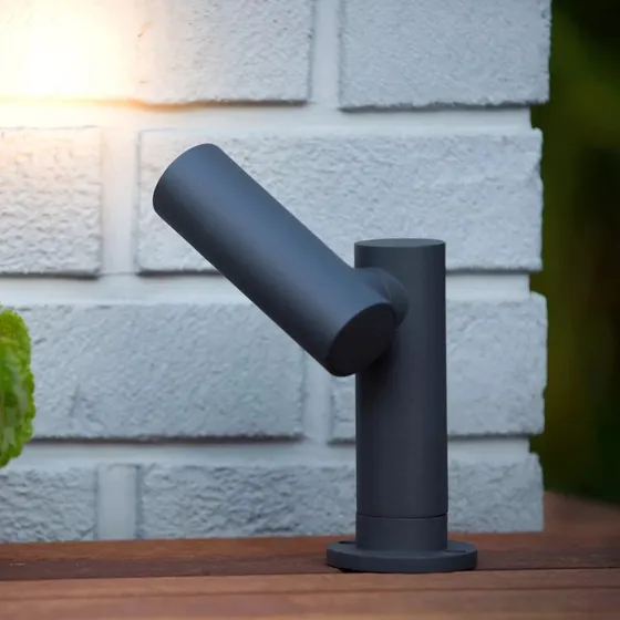 Lucide Potelet LED Tatum avec spot pivotant, Anthracite