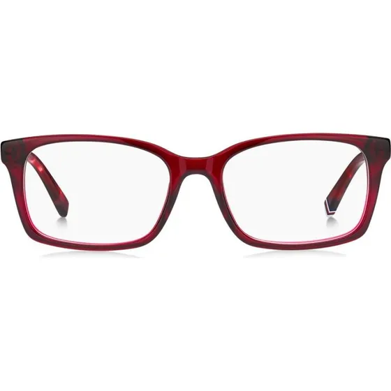 Tommy Hilfiger TH 2109 Lunettes de Vue Carrées Rouges Femme