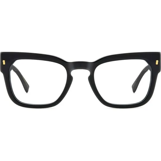 Dsquared2 D2 0129 Lunettes de Vue Rectangulaires Noires Unisexe