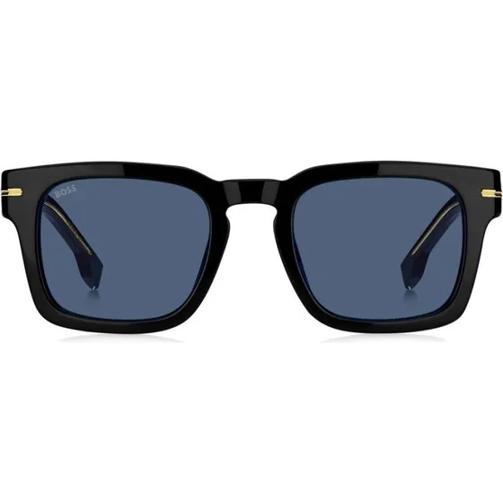 Boss BOSS 1625/S Lunettes de Soleil Homme Carrées Noires et Bleues