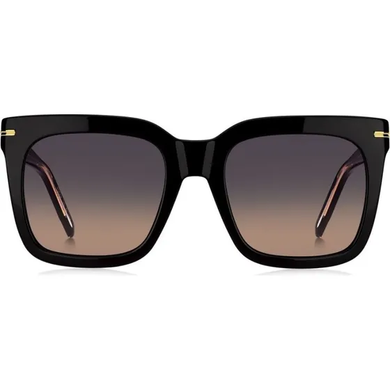 Boss 1656/S Lunettes de Soleil Carrées pour Femme - Noir et Marron