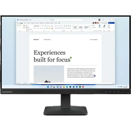 Lenovo L24-4e cran 24'' IPS Full HD Raven Black