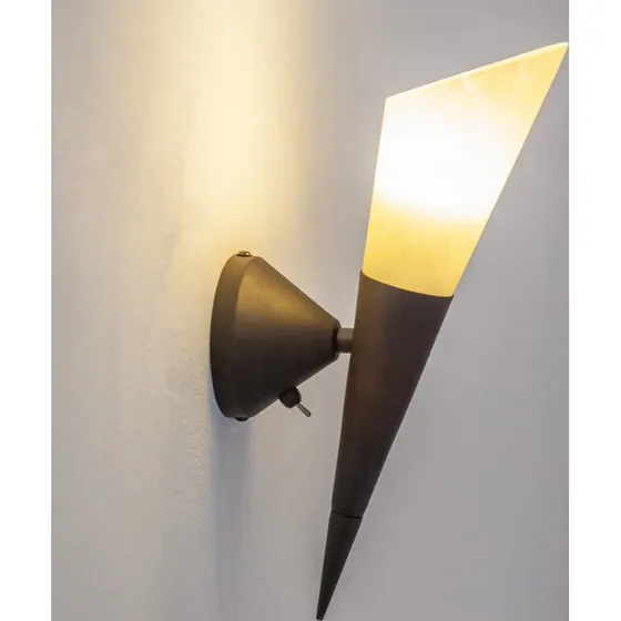 Applique murale Lindby Alva, Rouille et Crème, Verre, 34 cm