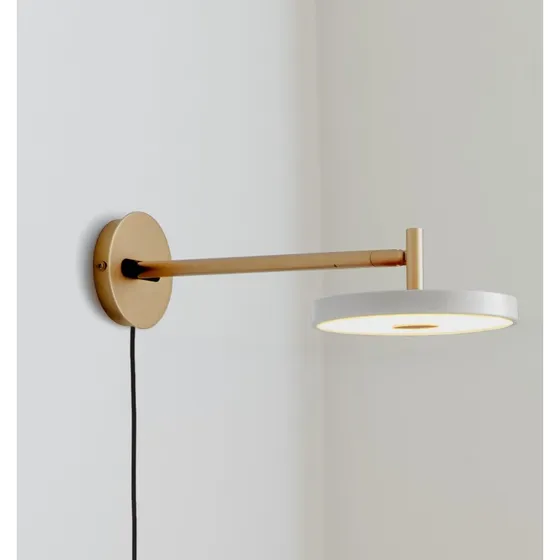 Umage Applique murale LED Asteria Short, Gris clair/Laiton