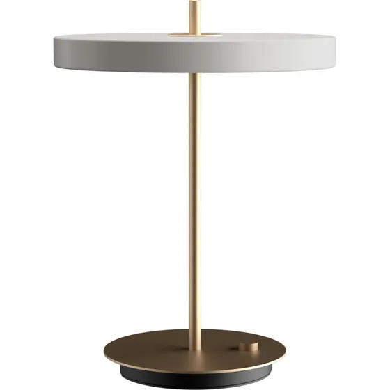UMAGE Lampe de table LED Asteria Mist - Gris clair et Laiton