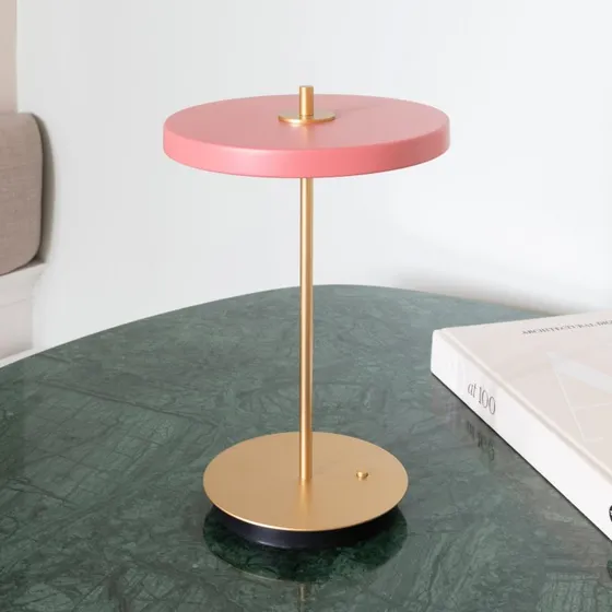UMAGE Asteria Move Lampe à poser LED rechargeable Rose/Laiton