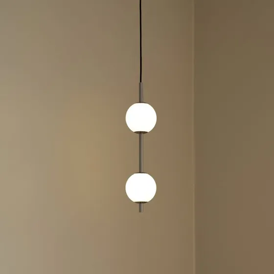 UMAGE Suspension LED Audrey Acier, 2 Lampes, Ø 12 cm