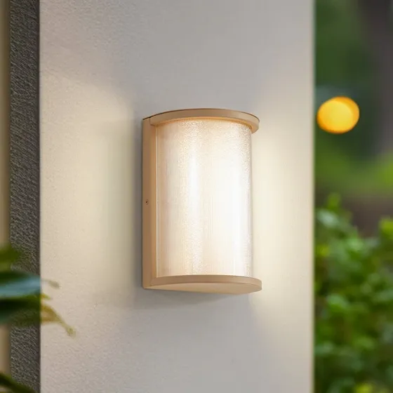 Lindby Applique extérieure Calvik, beige, Inox, Moderne