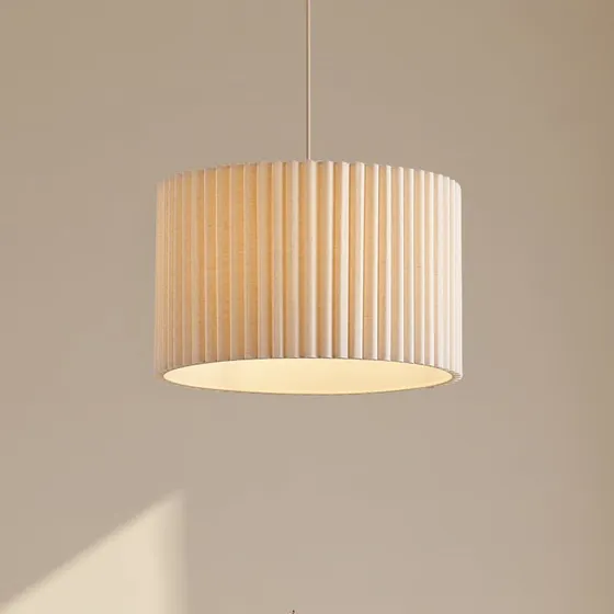Suspension Lindby Libbie, Lin Crème, Ø 45 cm, Scandinave