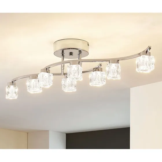 Plafonnier LED Lindby Yaro Argenté - Dimmable