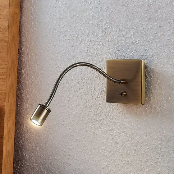Applique Murale LED Lindby Mayar - Laiton - Lampe de Lecture